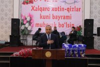 Nishon tumani hokimi Botir Normaxmadovich Tog'ayevning 8-mart Xalqaro xotin-qizlar kuni munosabati bilan bayram tabrigi